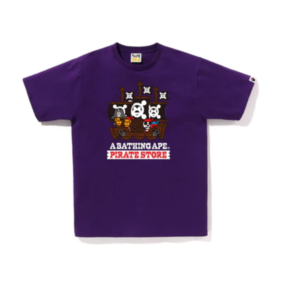 BAPE APE MILO GO PIRATE TEE (Purple)