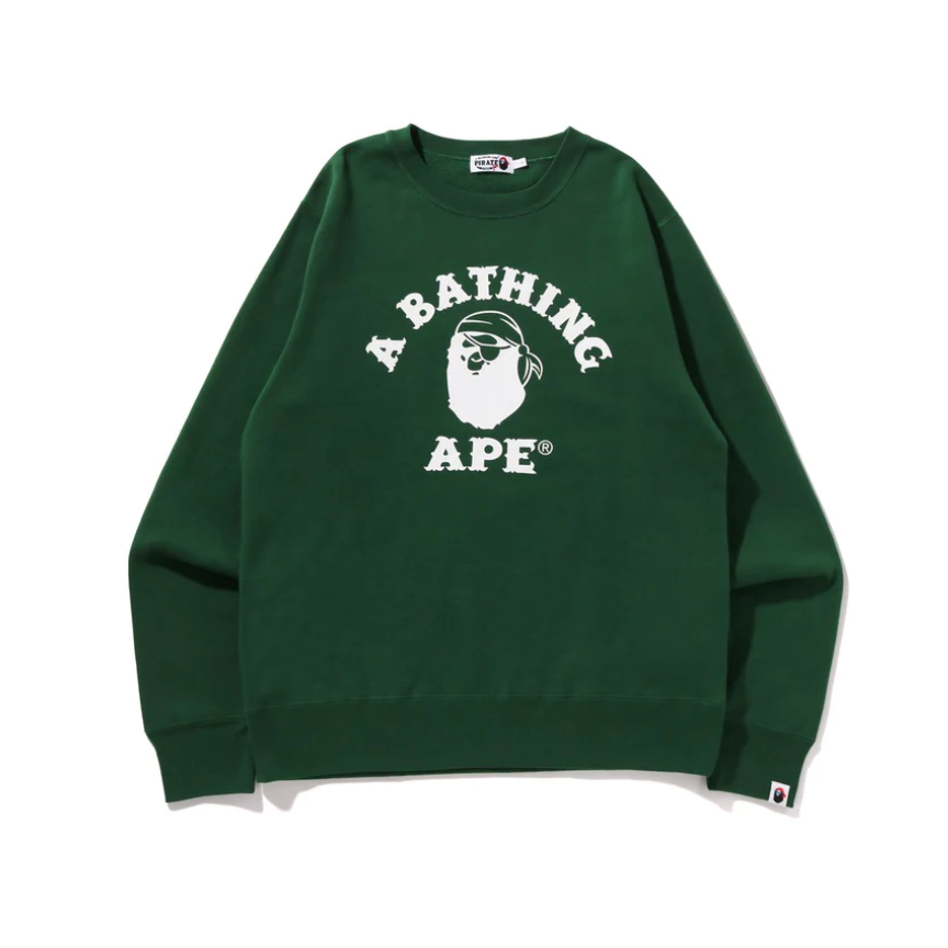 A BATHING APE PIRATE CREWNECK (Green)