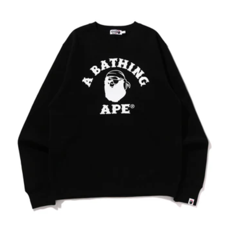 A BATHING APE PIRATE CREWNECK (Black)