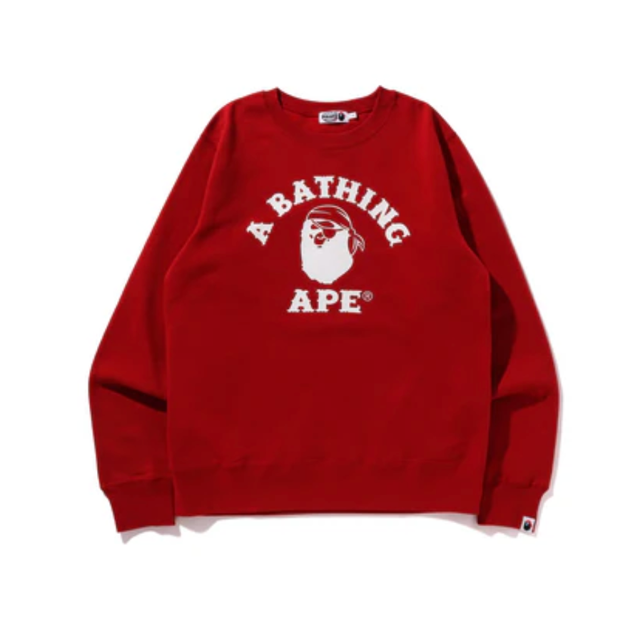 A BATHING APE PIRATE CREWNECK (Red)