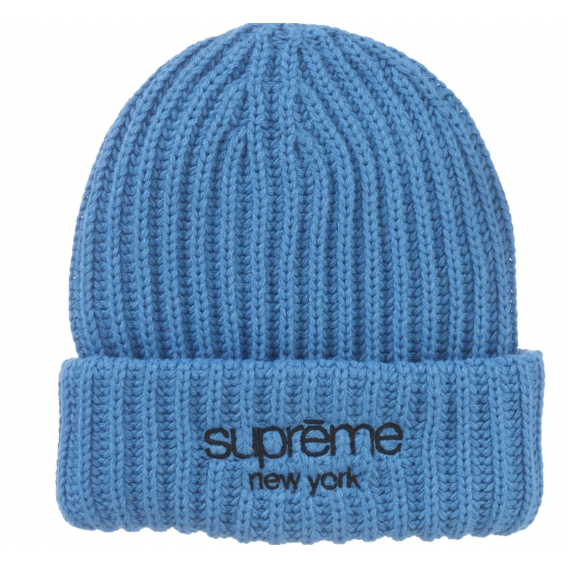 Supreme Classic Logo Chunky Ribbed Beanie Slate