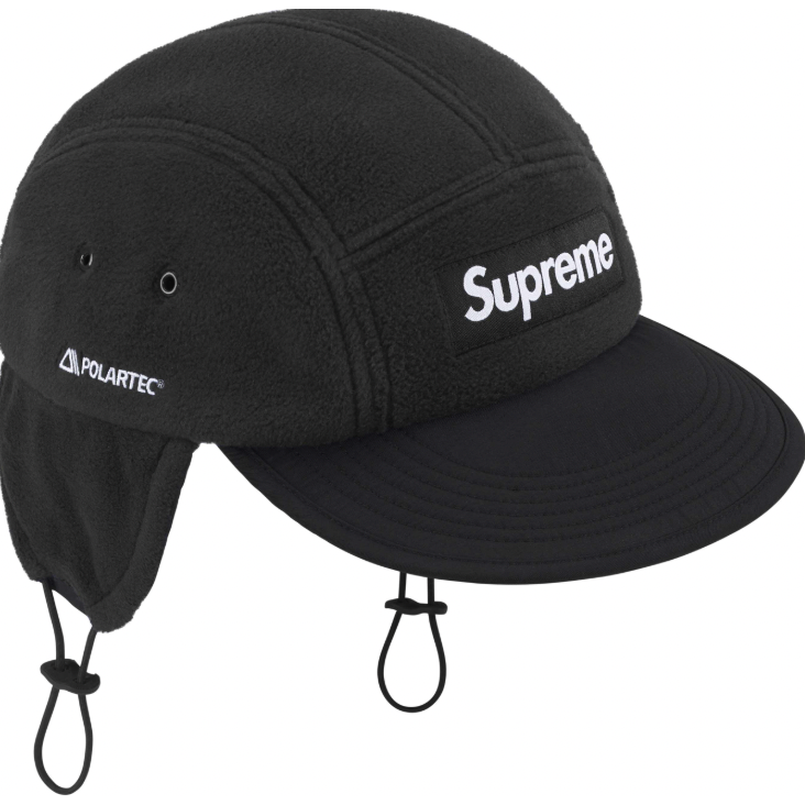 Supreme Polartec Earflap Camp Hat FW24 (Black)