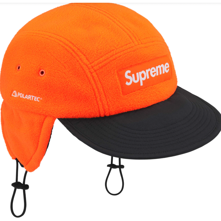Supreme Polartec Earflap Camp Hat FW24 (Orange)