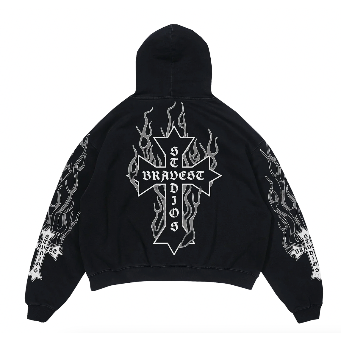 Bravest Flames Hoodie (Grey)