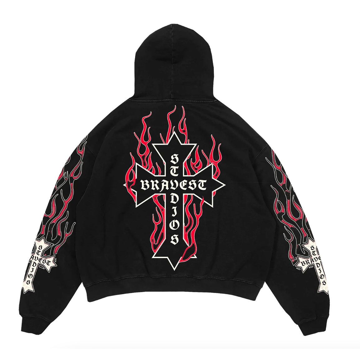 Bravest Flames Hoodie (Red)