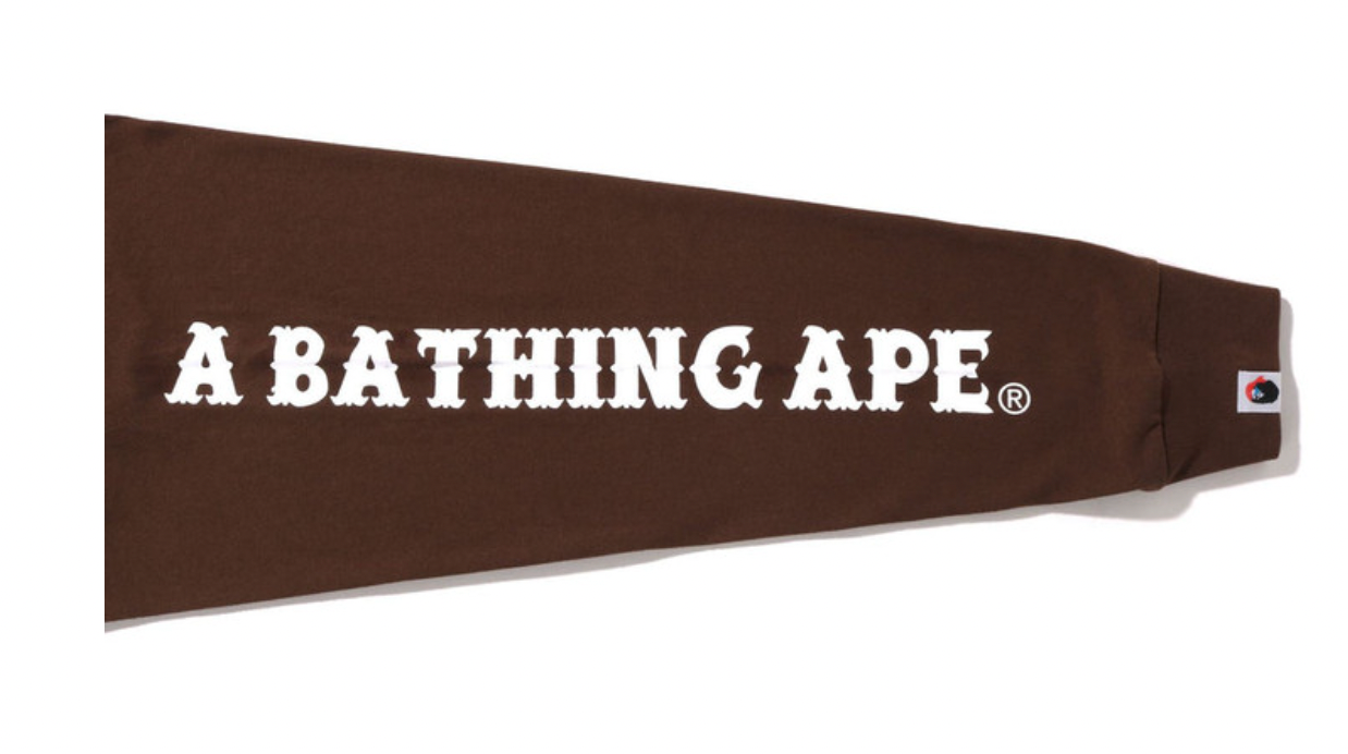 Bape Crossbone L/S Tee (Brown)