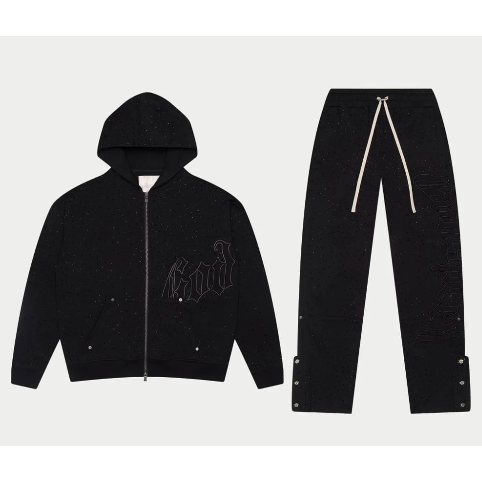 GodSpeed OG Logo VVS Sweatsuit V2 (Black/Black)