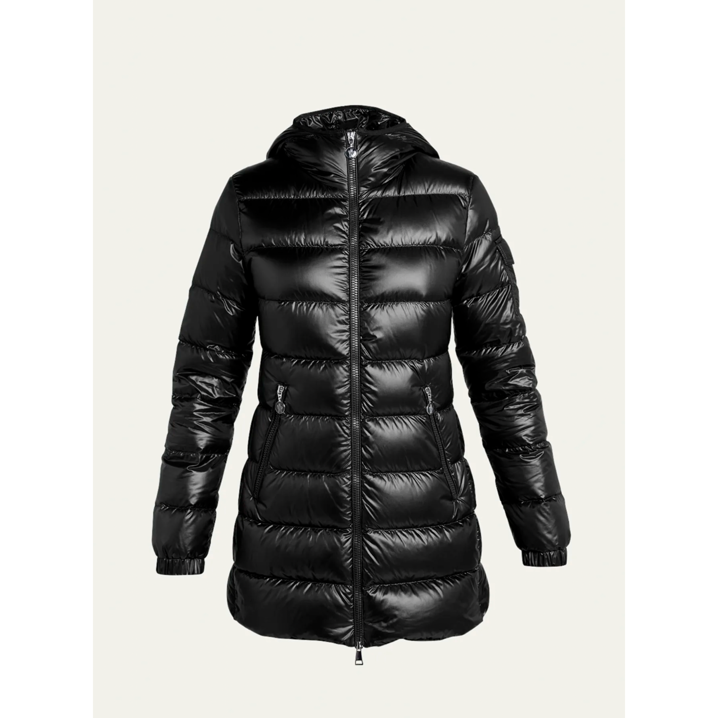 Moncler Glements Hooded Puffer Parka Jacket (Black)