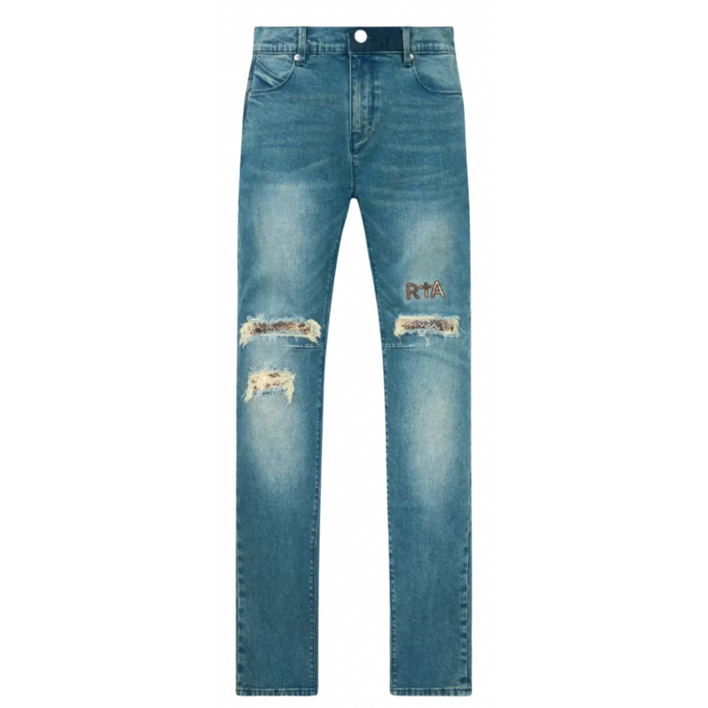 RTA Bryant Jean (Blue Distressed Snake)