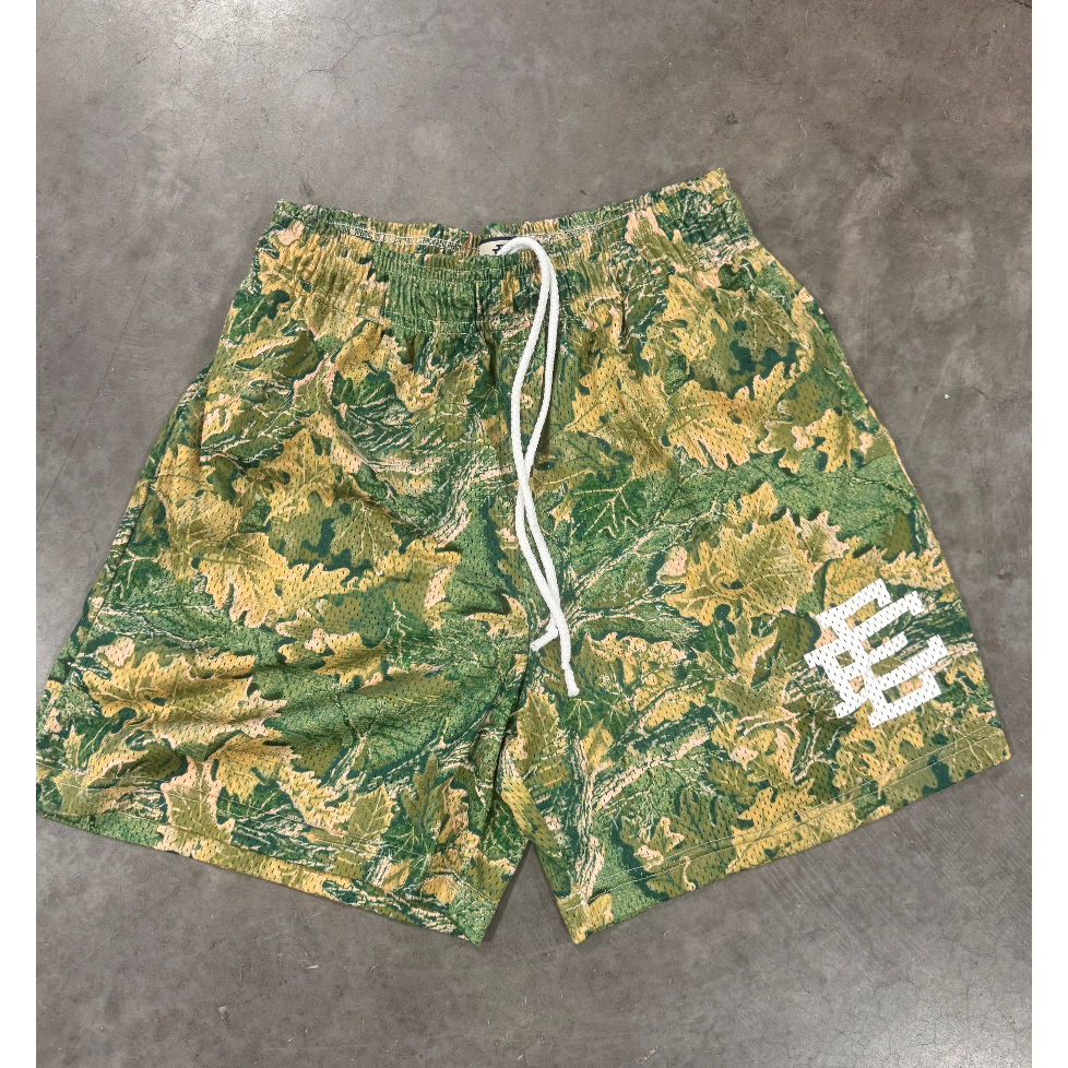 PRE OWNED Eric Emanuel Leaf Shorts (Green)