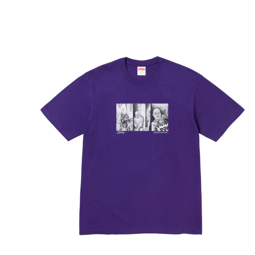 Supreme Mister Cartoon Pow Tee Purple