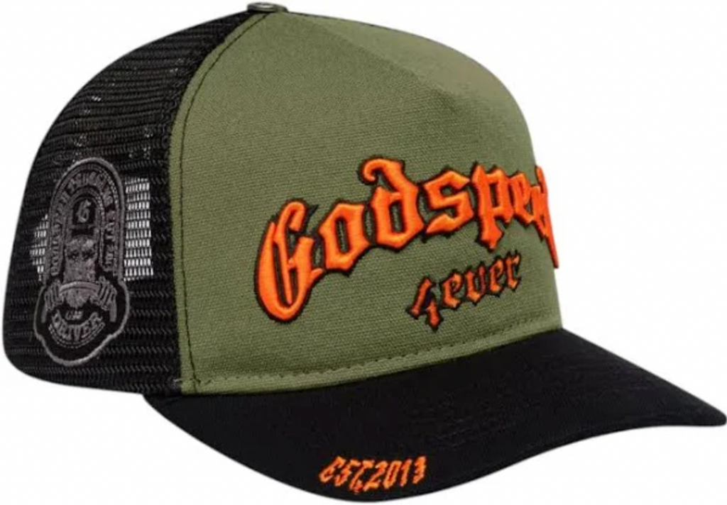 Godspeed Forever Trucker Hat (Olive/Orange)