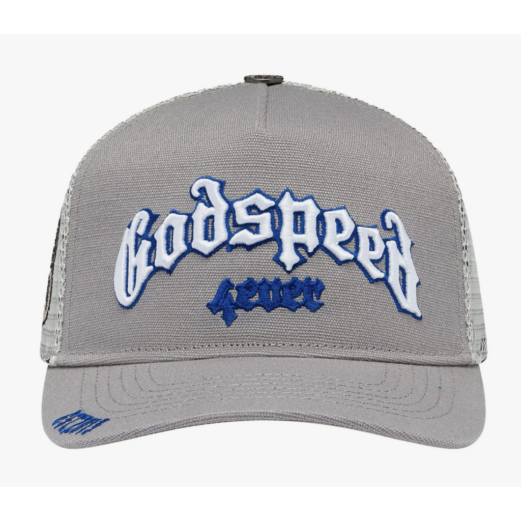 Godspeed Forever Trucker Hat (Grey/Royal)