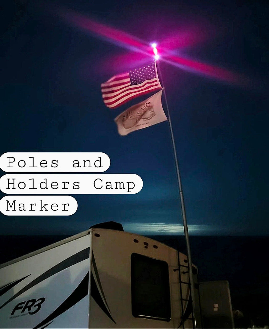 Poles and Holders 2' Camp Locator Light (Bluetooth/remote)- 12 volt