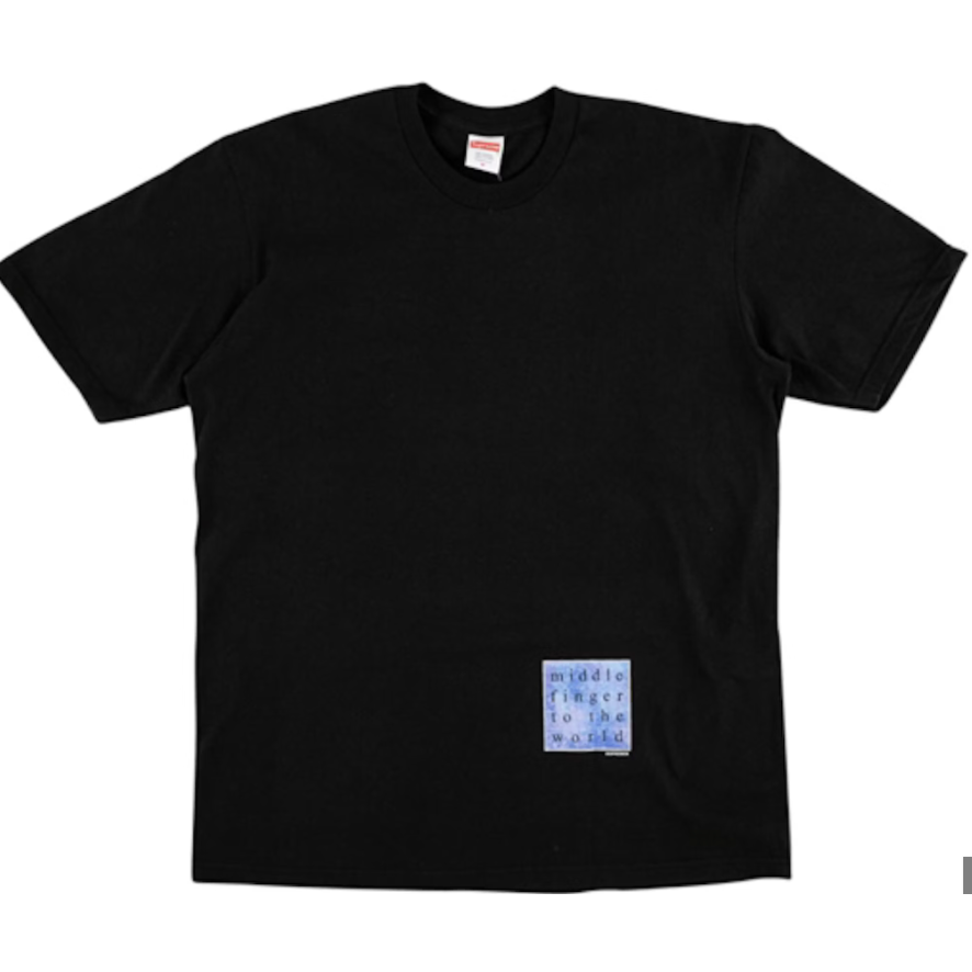 Supreme "Middle finger to the world" Tee Black