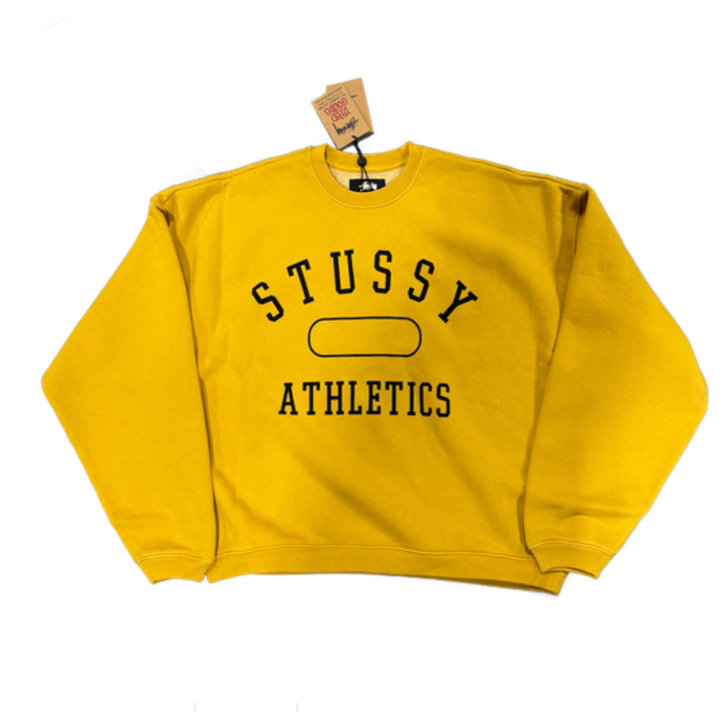 Stussy Athletics Crew Washed Gold