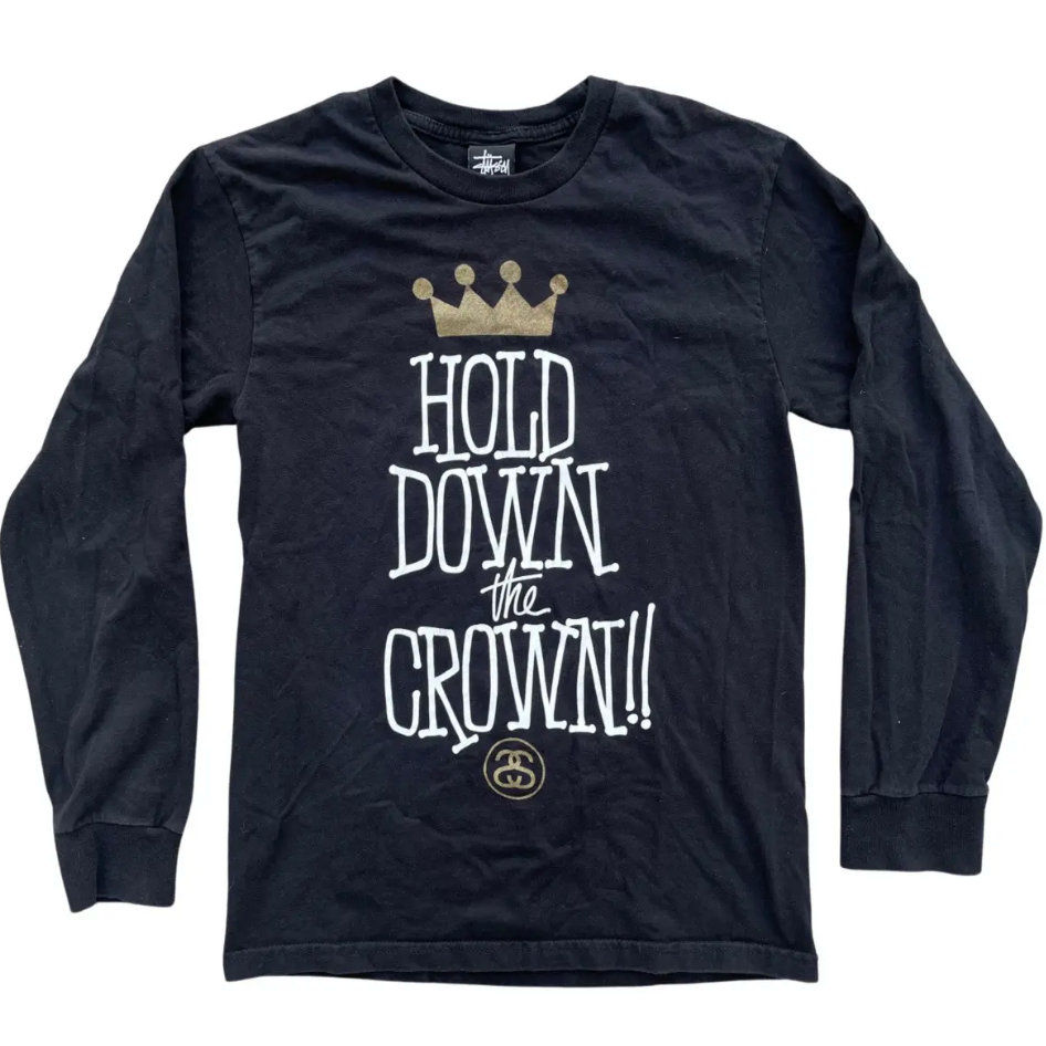 Stussy Hold Down The Crown T-Shirt  Longsleeve Black