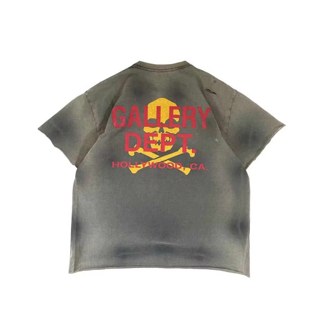 Gallery Dept. Zip Tee Skull Hollywood Vintage Black