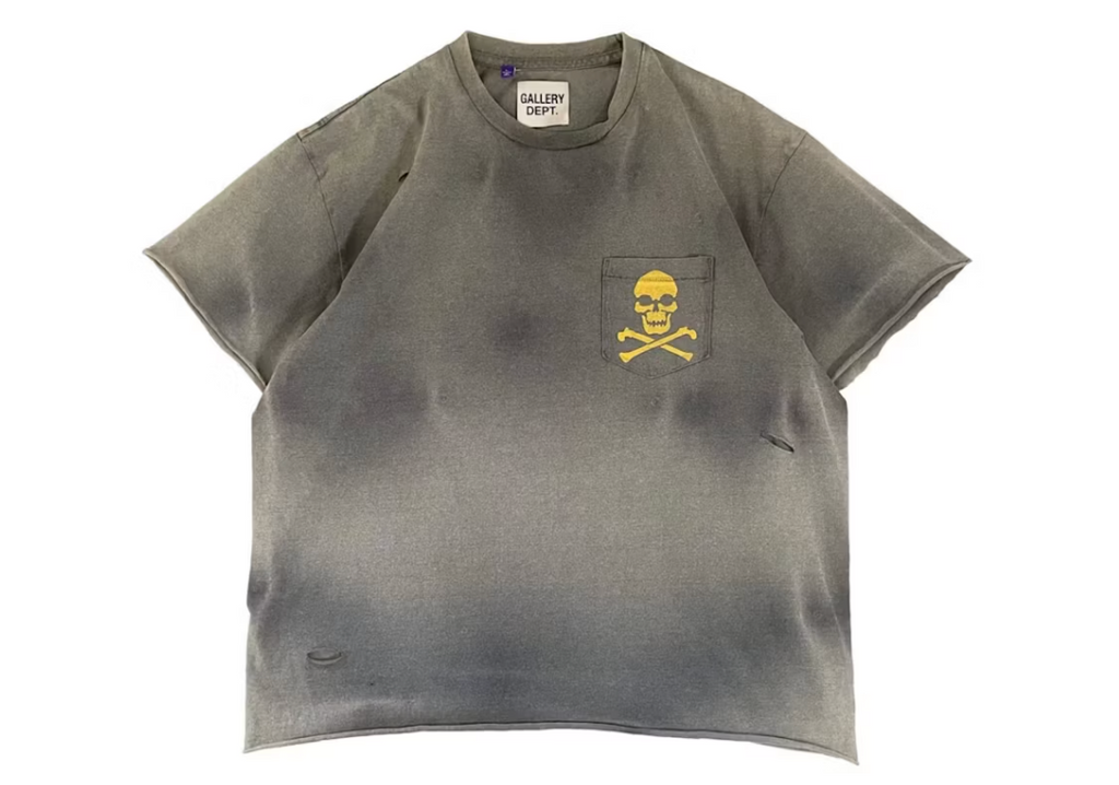 Gallery Dept. Zip Tee Skull Hollywood Vintage Black