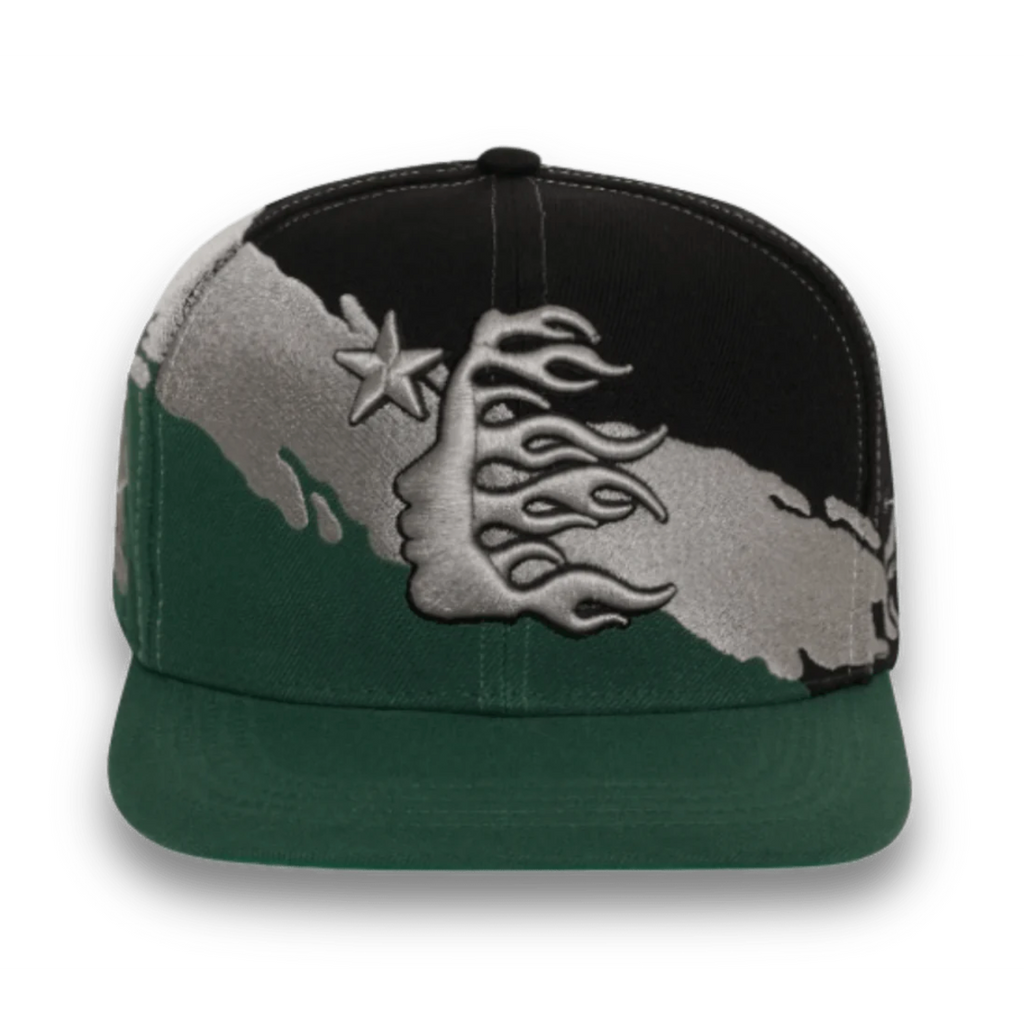 Hellstar Paintbrush Snapback Black/Silver/Green