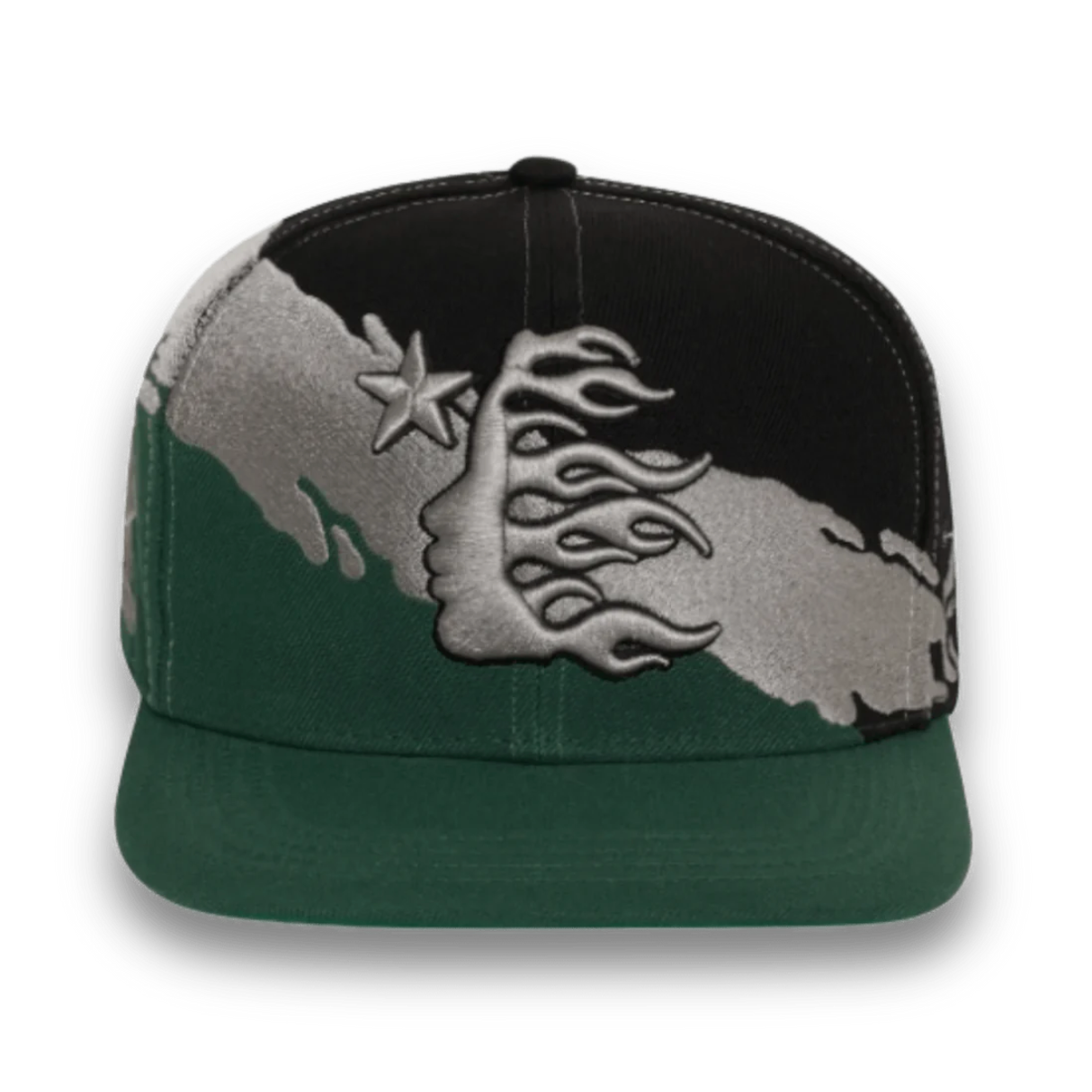 Hellstar Paintbrush Snapback Black/Silver/Green