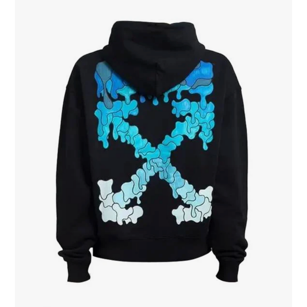 Off-White Outline Marker Hoodie Black/Blue