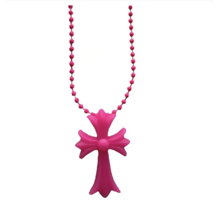Chrome Hearts Tokyo 20th Anniversary Cross Necklace - Pink