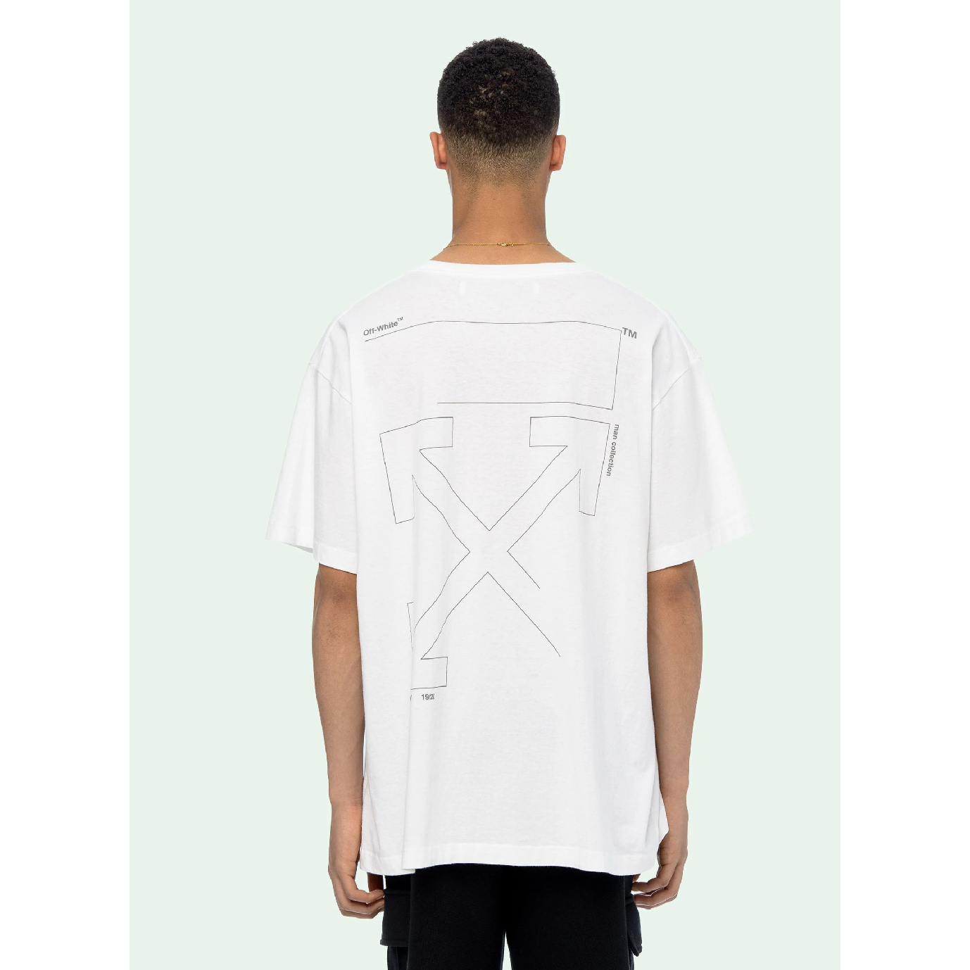 Off White Unfinished S/S Over T-Shirt (White)