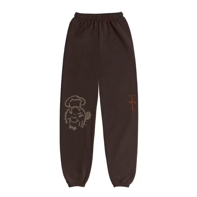 Travis Scott x McDonald's Sticker Bomb Sweatpants Brown