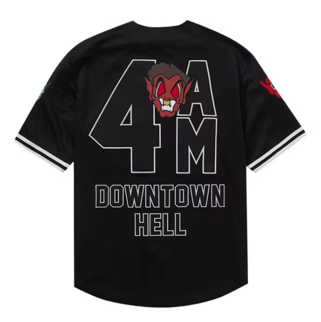 Supreme Mitchell & Ness Downtown Hell Baseball Jersey
