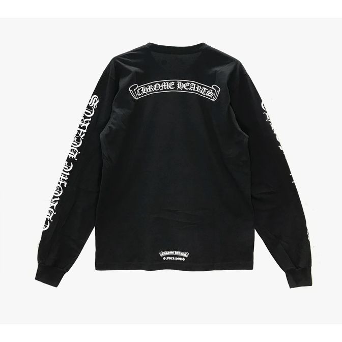 Chrome Hearts Scroll Logo Pocket Longsleeve (Black)