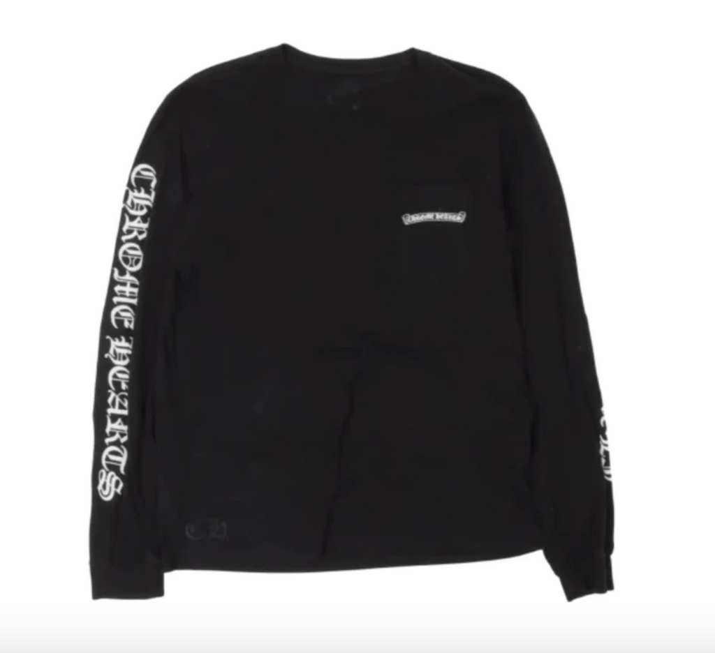 Chrome Hearts Scroll Logo Pocket Longsleeve (Black)