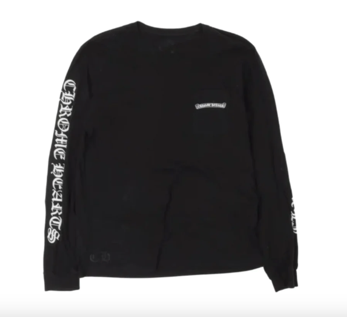 Chrome Hearts Scroll Logo Pocket Longsleeve (Black)