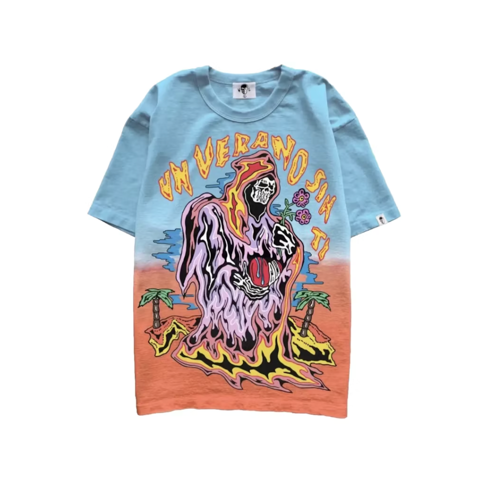 Warren Lotas Bad Bunny Un Verano Sin Ti Ombre T-Shirt Blue