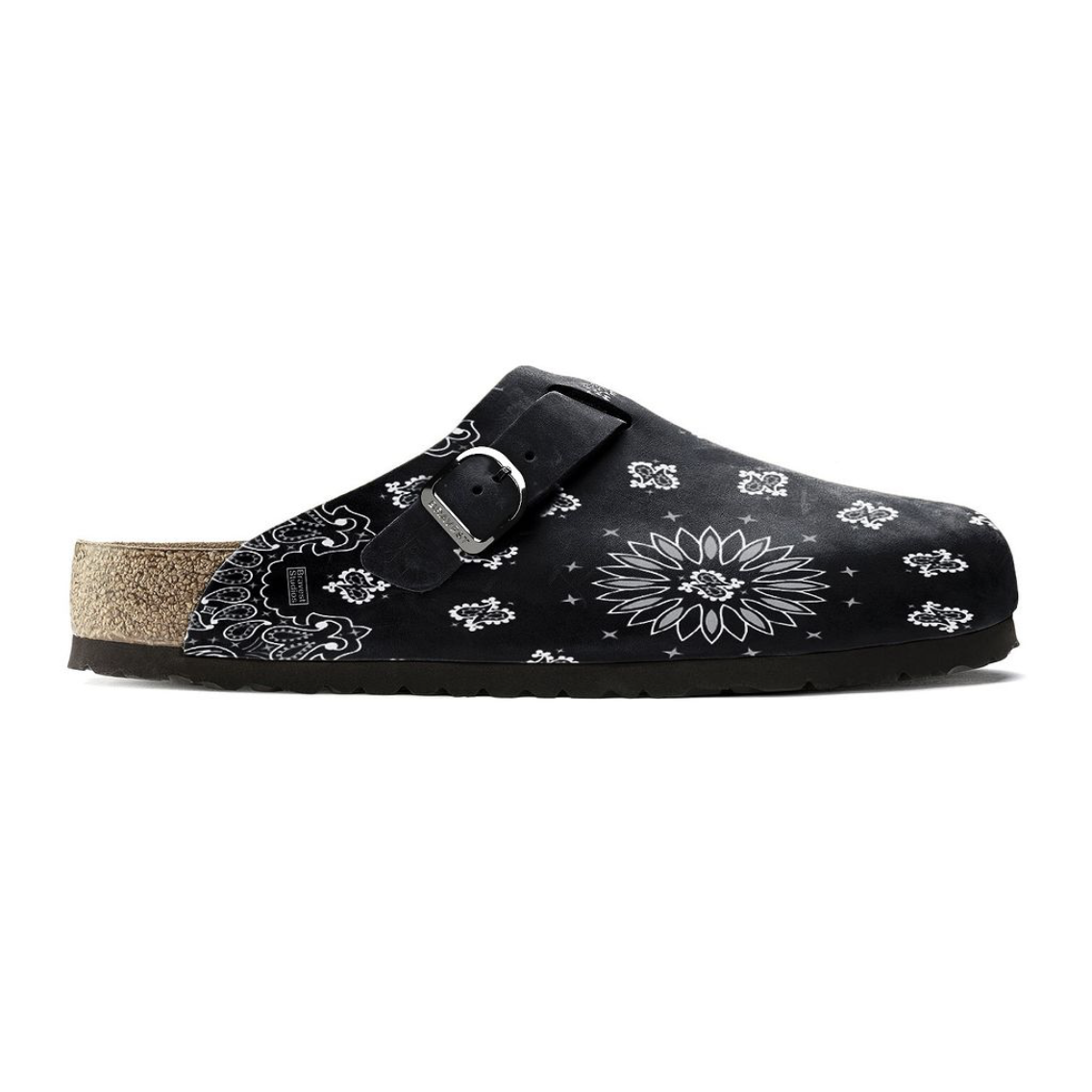 Bravest Studios Black Paisley Clogs