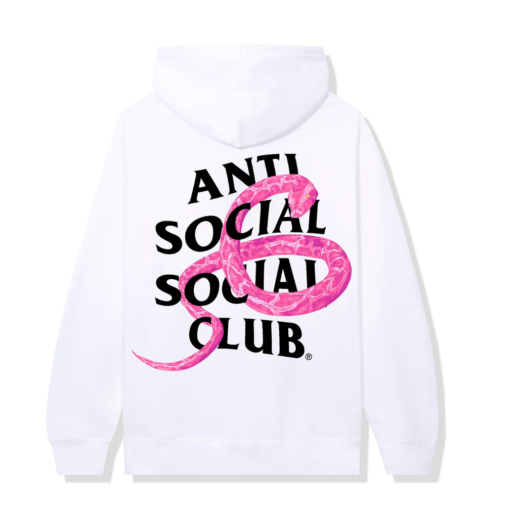 Anti Social Social club Grass White/Pink Hoodie