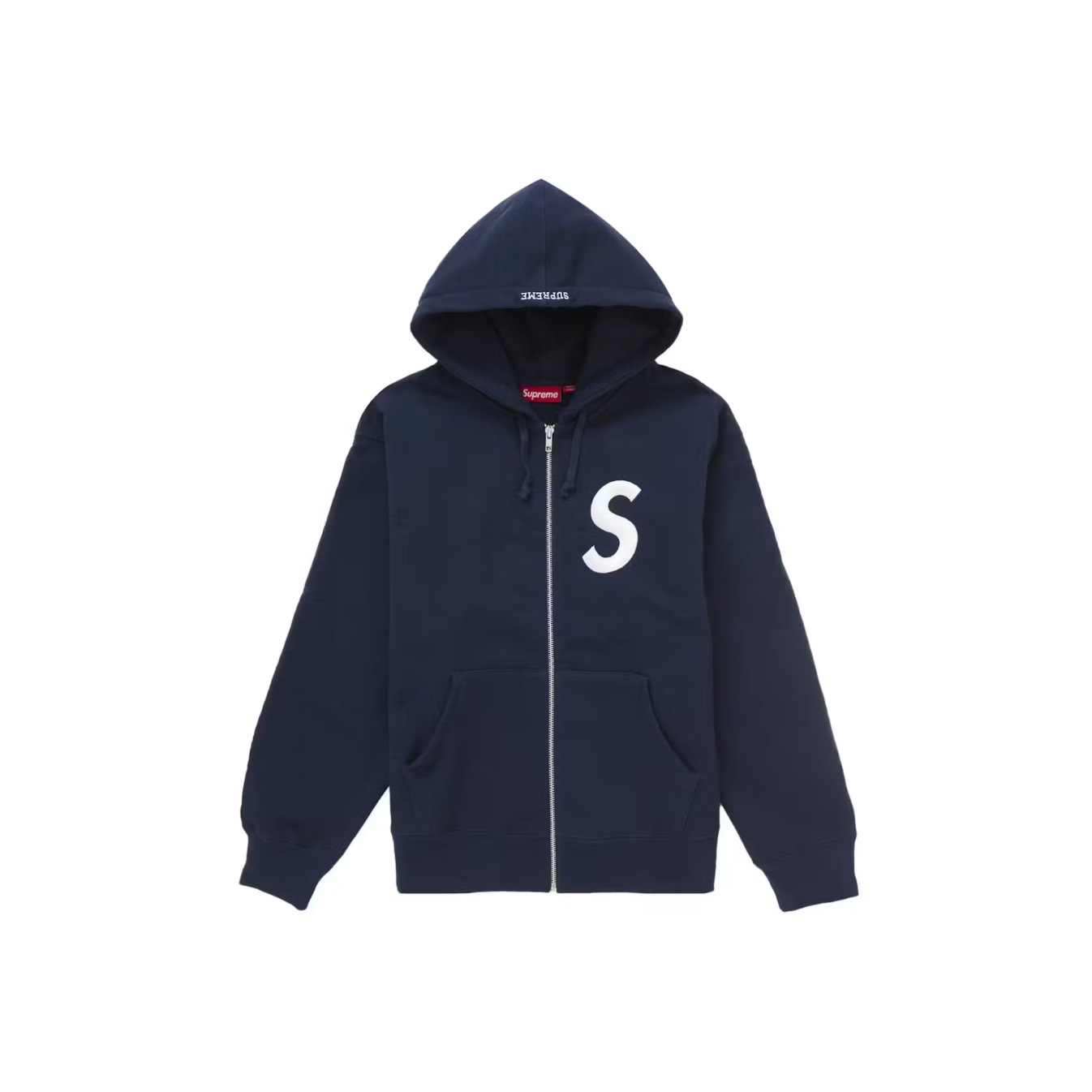 Supreme S Logo Zip Up Hooded Sweatshirt (FW24) - Navy
