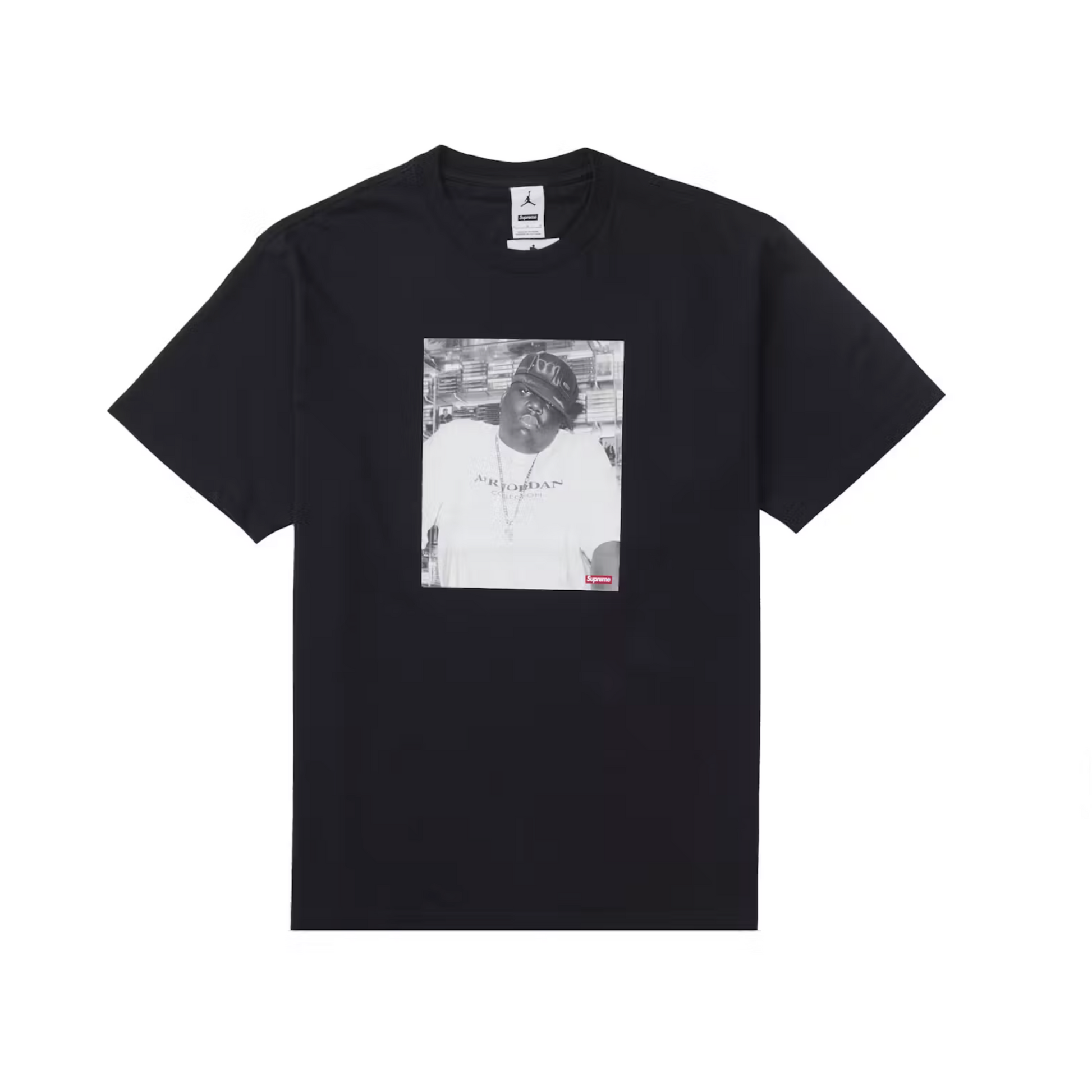 Supreme Jordan Biggie S/S Tee T-Shirt Top (Black)