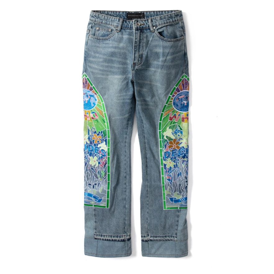 Who Decides War Cowboy Embroidered Denim