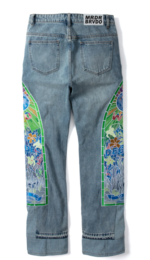 Who Decides War Cowboy Embroidered Denim
