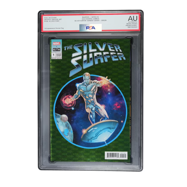 Marvel Kith #3 Silver Surfer Variant Cover Green Comic (PSA Graded AU)