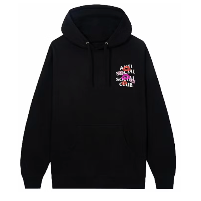 Anti Social Social Club Your Kiss Hoodie Black