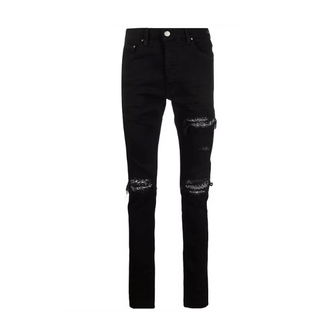 AMIRI MX1 Bandana Jeans Black