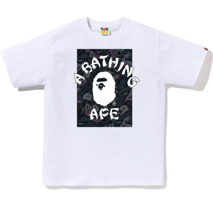 BAPE Japanese Tattoo Camo On College Tee