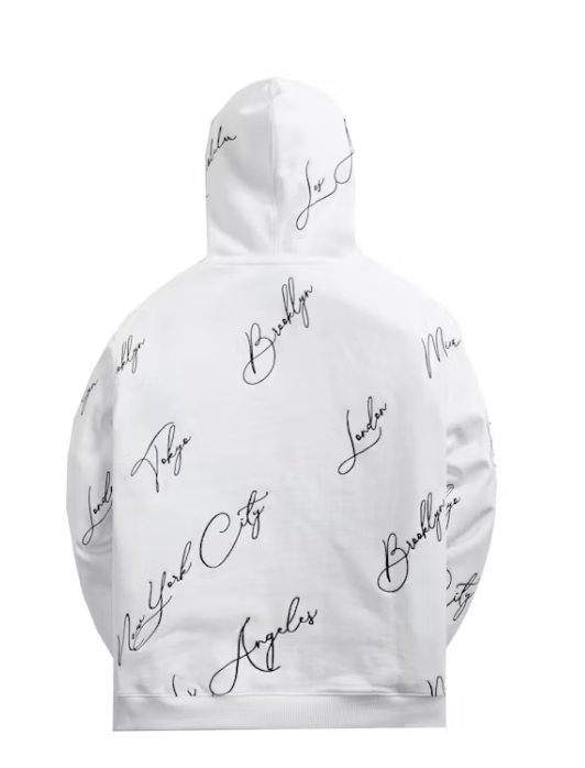 Kith City Script Hoodie White