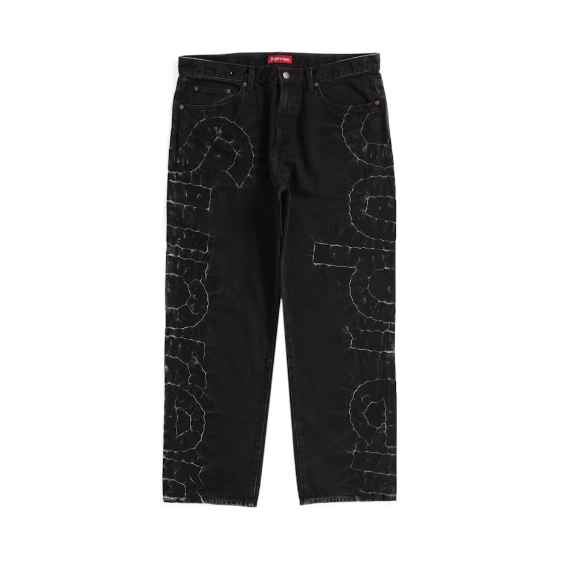Supreme Shibori Loose Fit Jean Black