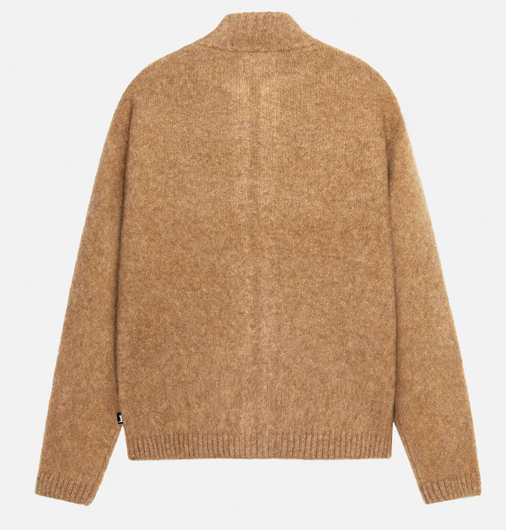 Stussy Full Zip Brushed Merino Sweater