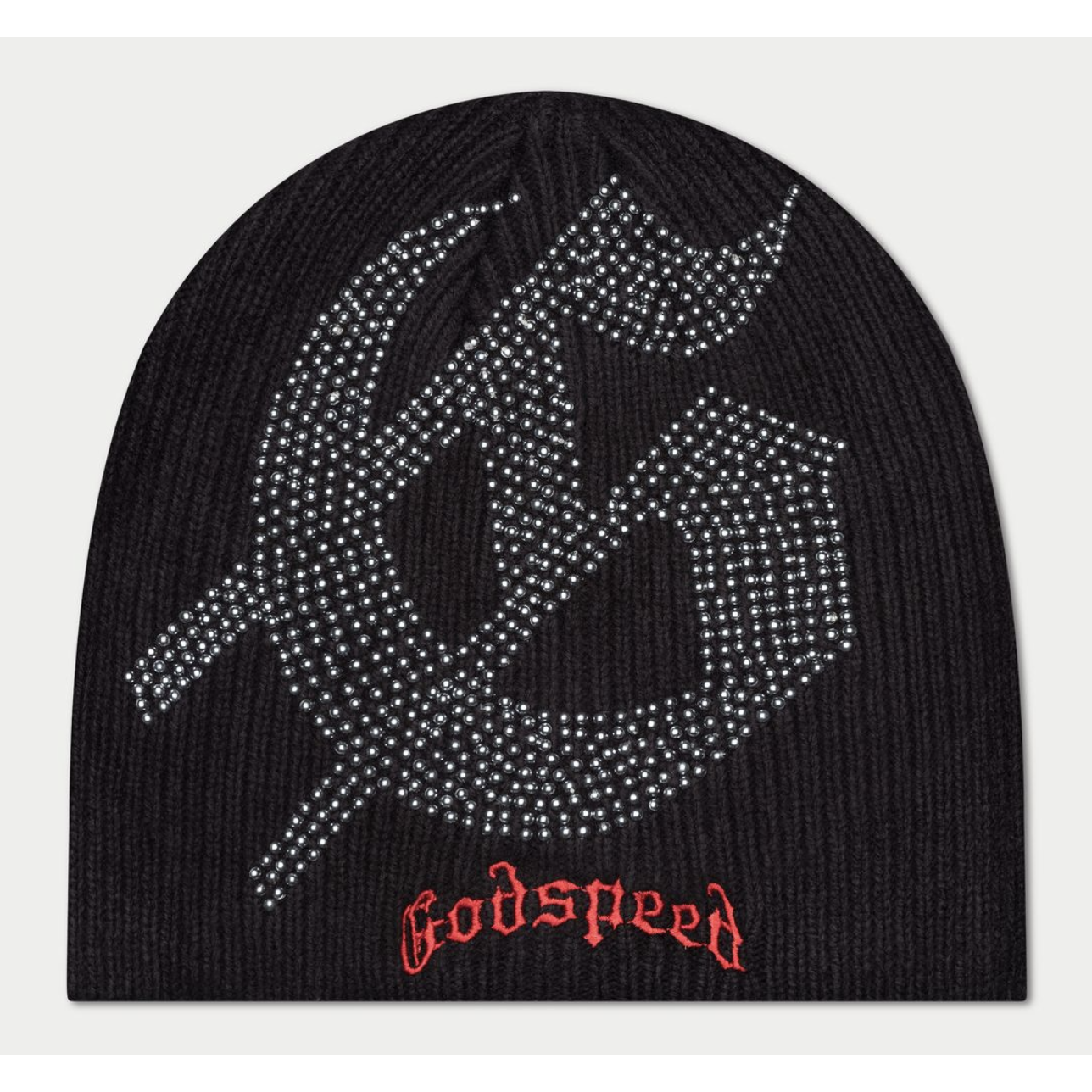 STUDDED Beanie (RED BLACK)