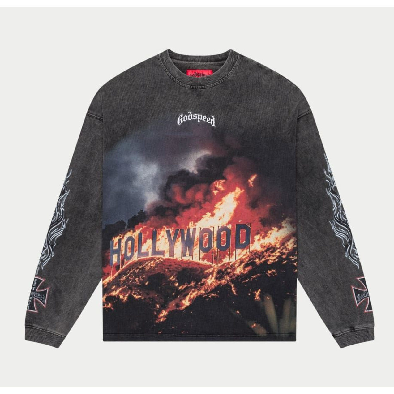 Godspeed Hollywood Inferno LS T-Shirt (Grey Wash)
