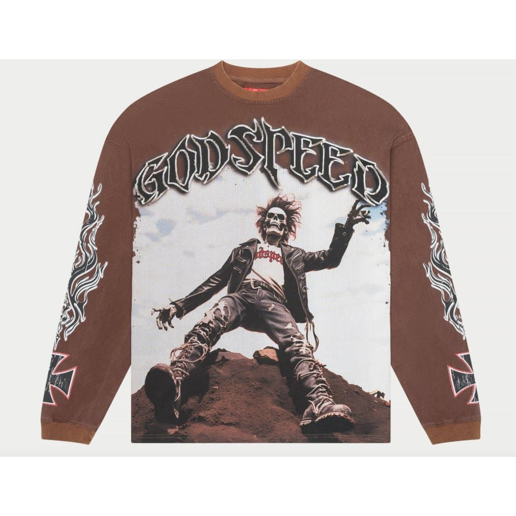 Godspeed Rocker LS T-Shirt (Brown Wash)